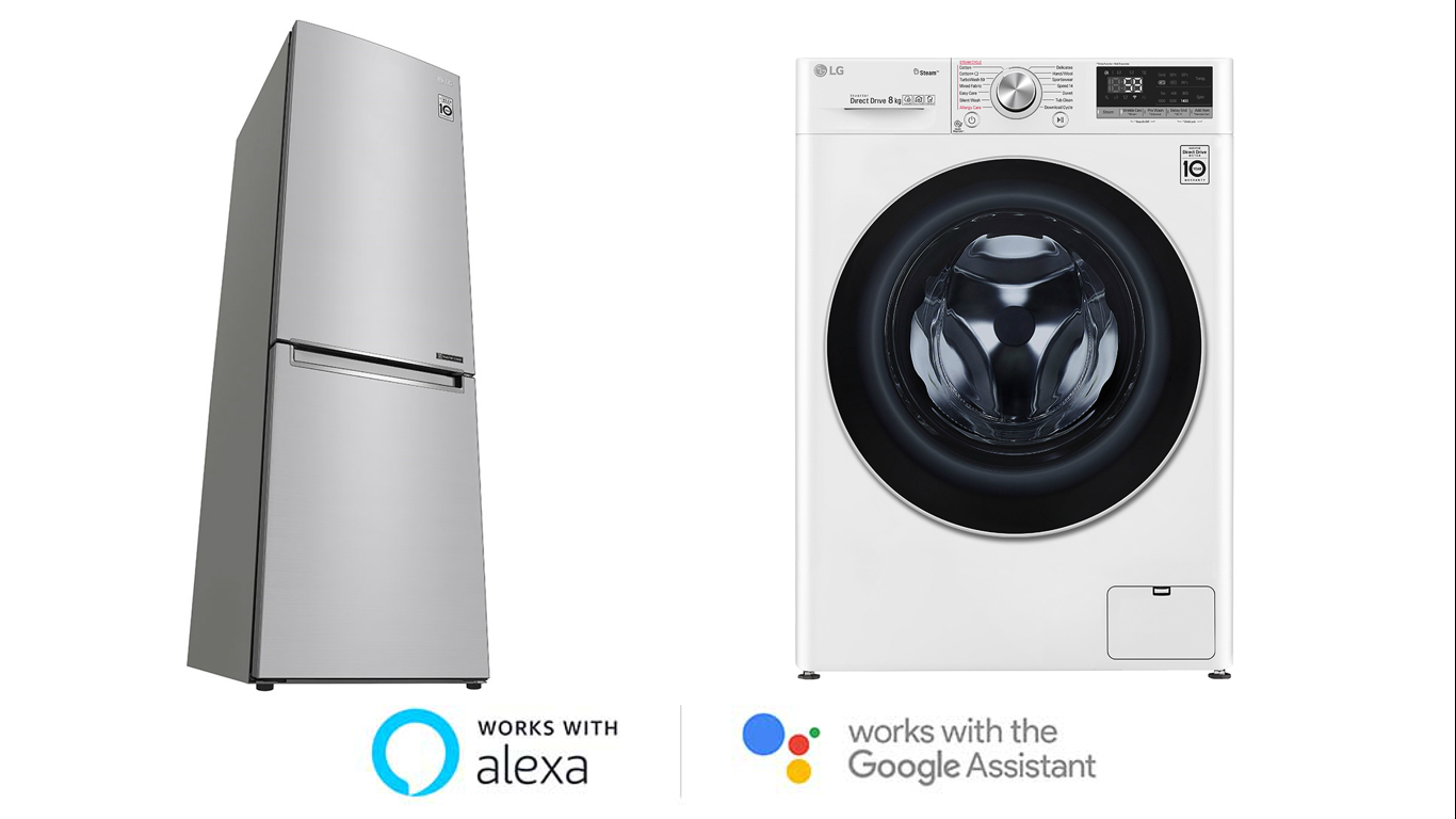Google Home e Amazon Alexa su Elettrodomestici Smart LG Elettrodomestici Smart LG, con Google Home e Amazon Alexa